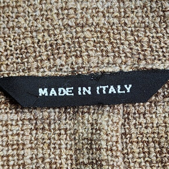 Zanetti Angelico Giacca Woven Tan Blazer, Men's 38 - Picture 6 of 11